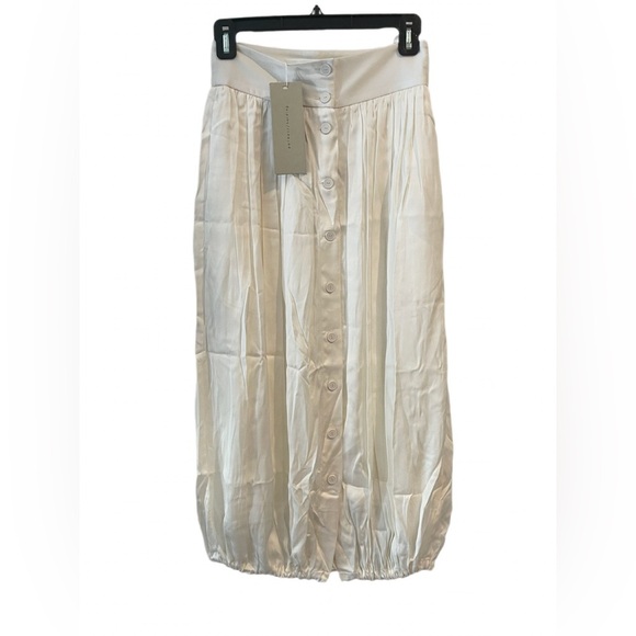 NEW Palmer Harding Cream Pleated Balloon Skir Size: XS (US 0/2, IT38, FR 34) - Picture 1 of 11